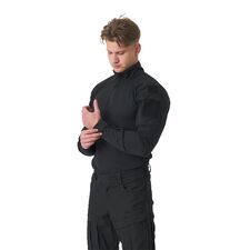 Bluza bojowa czarna MCDU Combat Shirt – NyCo Ripstop - taktyczna bluza strażacka -Helikon
