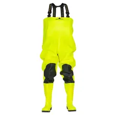 Spodniobuty MAX FLUO z kaloszami bezpiecznymi S5 SBM01 - żółte fluorescencyjne