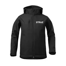 Damska kurtka softshell STRAŻ srebrna - wodoodporna i oddychająca odzież strażacka