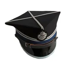 Czapka rogatywka OSP z okuciem, krzyżakiem, dwa galony