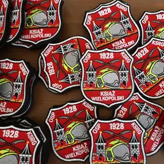 Haftowane naszywki strażackie - personalizowane naszywki na rzep z własnym logo