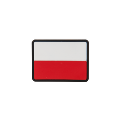 Patch flaga POLSKI PVC 3D z rzepem - naszywka taktyczna