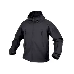 Kurtka softshell Falcon czarny TEXAR - bluza taktyczna dla strażaków i służb ratunkowych