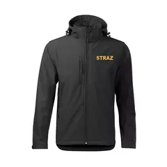 Kurtka softshell STRAŻ złota - wodoodporna i wiatroszczelna odzież dla strażaków