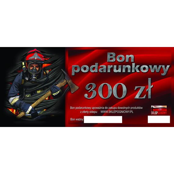 Bon podarunkowy 300 zł dla strażaka – prezent na każdą okazję