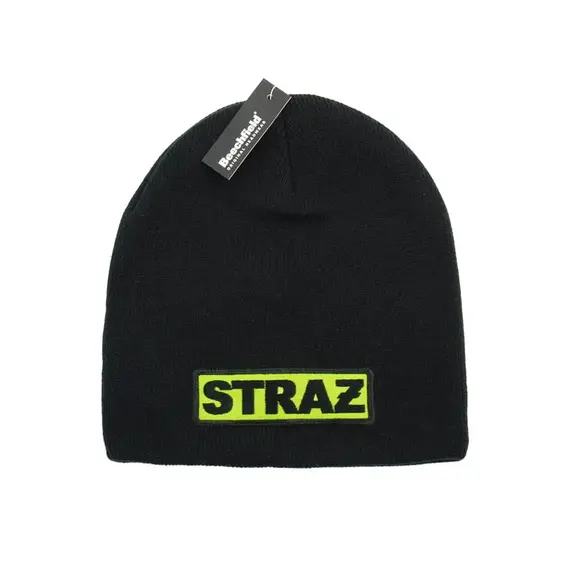 Czarna czapka strażacka