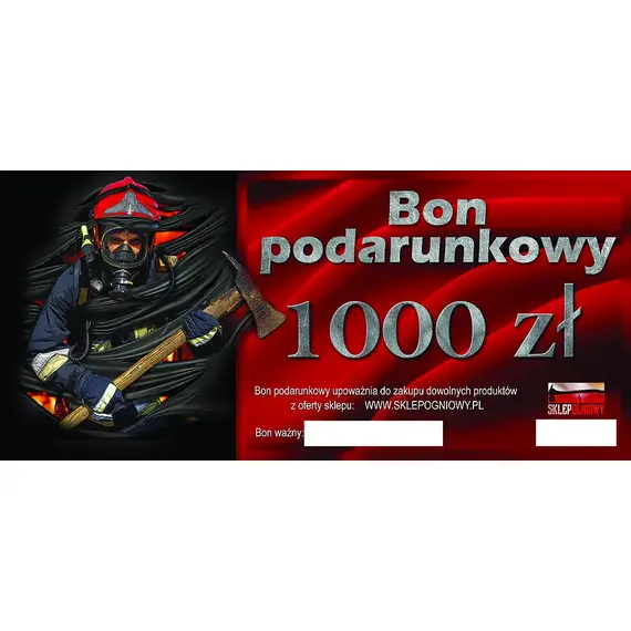 Bon podarunkowy 1000 zł dla strażaka – prezent na każdą okazję