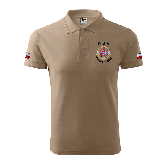 Koszulka strażacka polo OSP piaskowa