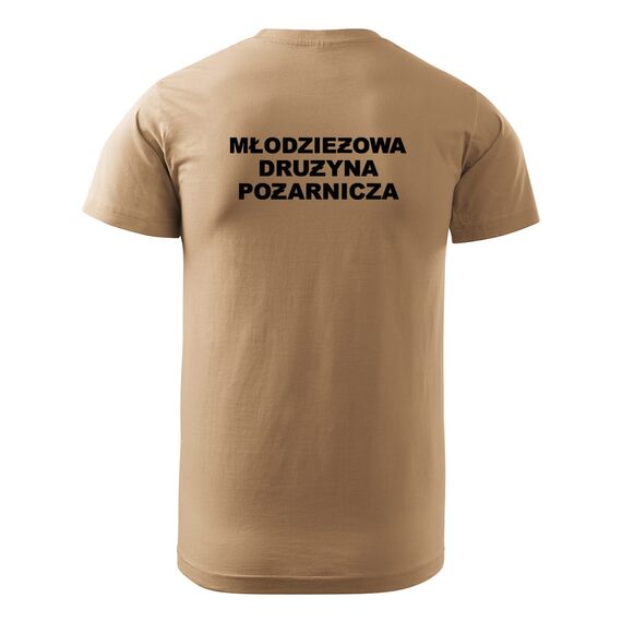 Koszulka piaskowa z nadrukiem MDP Młodzieżowa Drużyna Pożarnicza