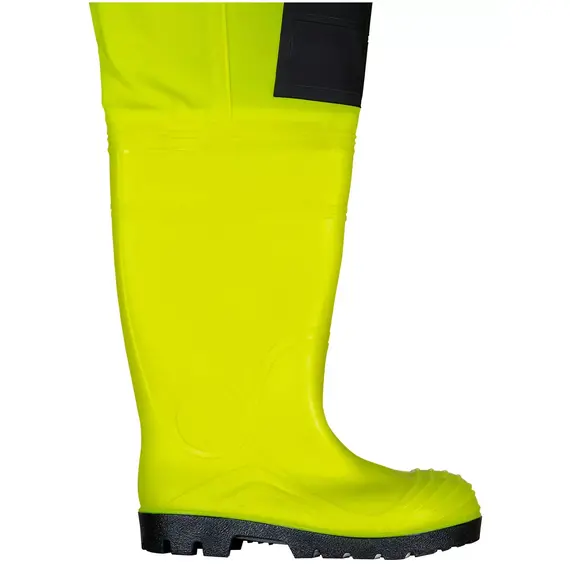 Spodniobuty MAX FLUO z kaloszami bezpiecznymi S5 SBM01 - żółte fluorescencyjne