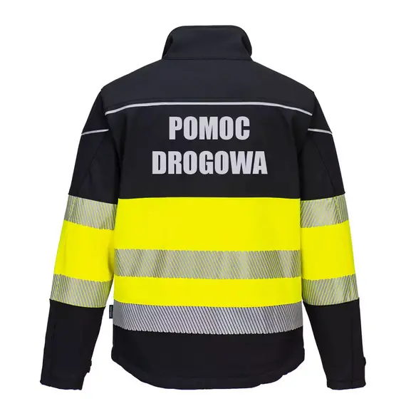 Softshell POMOC DROGOWA PW3 Portwest - wodoodporna i wiatroszczelna odzież ostrzegawcza dla pomocy drogowej