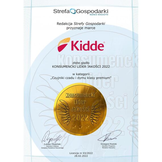 Czujnik tlenku węgla KIDDE K10LLDCO