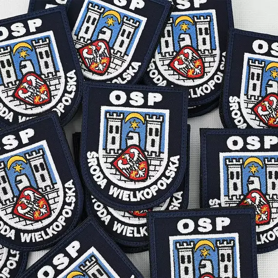Haftowane naszywki strażackie - personalizowane naszywki na rzep z własnym logo