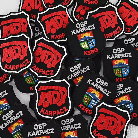 Haftowane naszywki strażackie - personalizowane naszywki na rzep z własnym logo