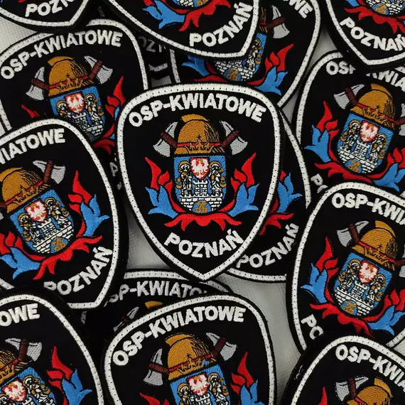 Haftowane naszywki strażackie - personalizowane naszywki na rzep z własnym logo