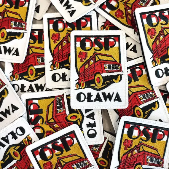 Haftowane naszywki strażackie - personalizowane naszywki na rzep z własnym logo