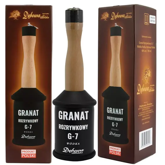 Wódka Dębowa Polska granat rozrywkowy poj. 0,7l. 40%