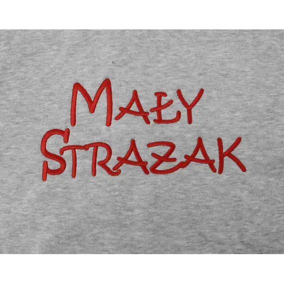 Szara rozpinana bluza dziecięca strażacka MAŁY STRAŻAK