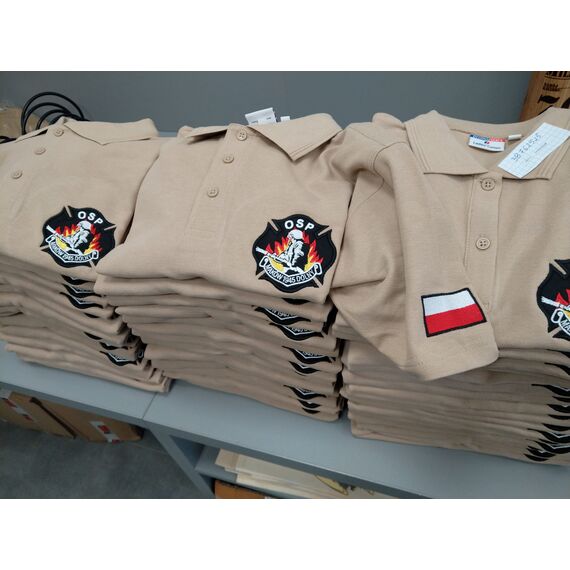 Koszulka strażacka polo z haftowanym logo