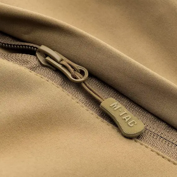 Kurtka softshell STRAŻ piaskowa z nadrukiem - odzież strażacka z membraną,