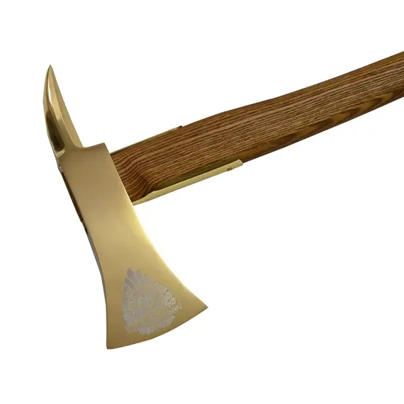 Ozdobny topór strażacki mosiężny z grawerowanym logo PSP