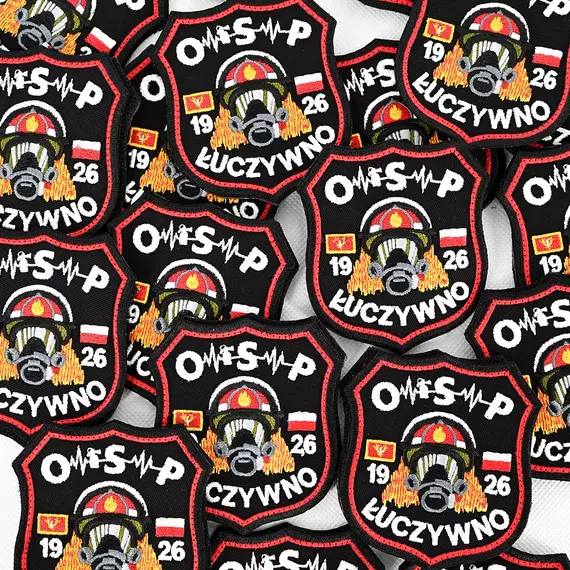 Haftowane naszywki strażackie - personalizowane naszywki na rzep z własnym logo