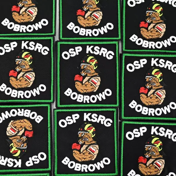 Haftowane naszywki strażackie - personalizowane naszywki na rzep z własnym logo