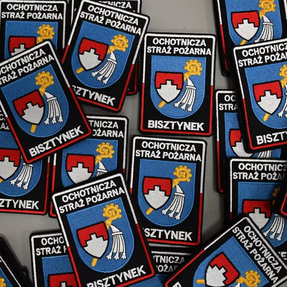 Haftowane naszywki strażackie - personalizowane naszywki na rzep z własnym logo