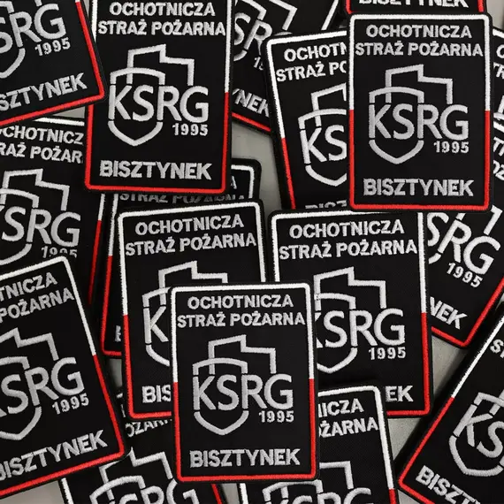 Haftowane naszywki strażackie - personalizowane naszywki na rzep z własnym logo