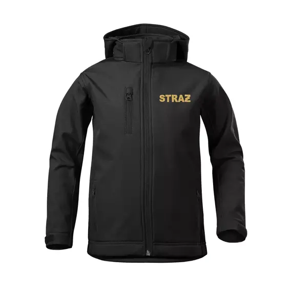 Damska kurtka softshell STRAŻ złota - wodoodporna i oddychająca odzież strażacka