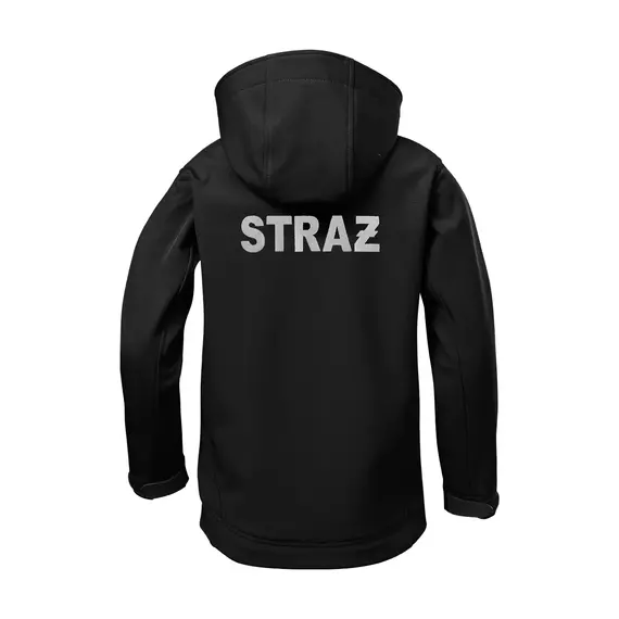 Damska kurtka softshell STRAŻ srebrna - wodoodporna i oddychająca odzież strażacka
