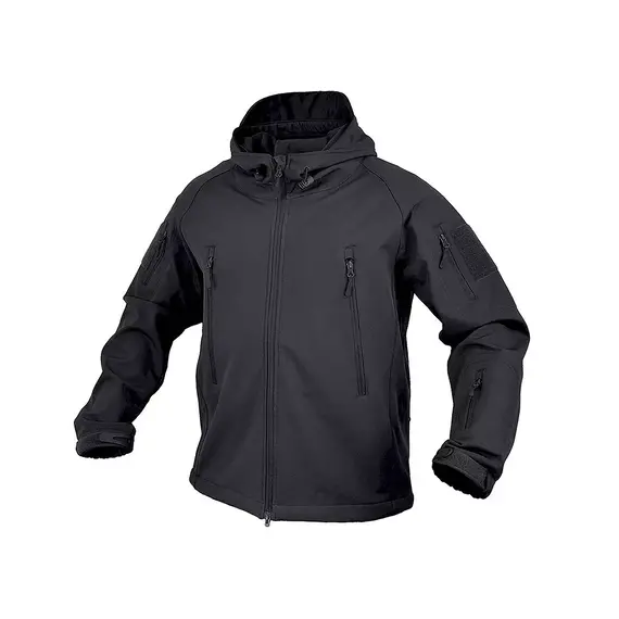 Kurtka softshell Falcon czarny TEXAR - bluza taktyczna dla strażaków i służb ratunkowych