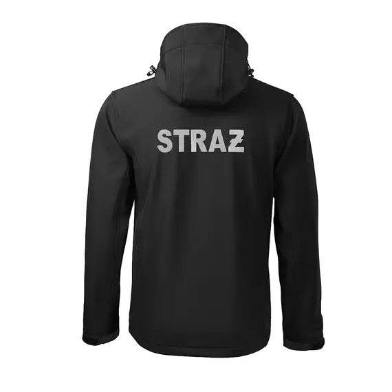 Kurtka Softshell STRAŻ srebrna - odporna na wiatr i wodę odzież dla strażaków