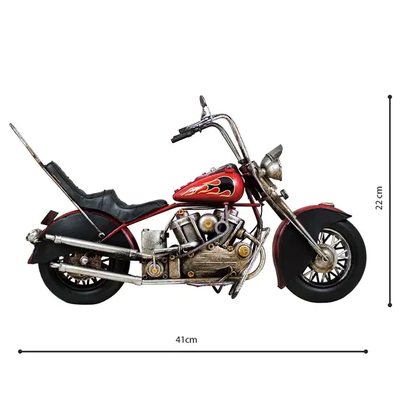 Metalowa replika motocykla Indian na prezent dla strażaka - model z personalizacją