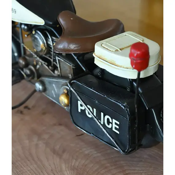 Replika motocykla policyjnego w stylu retro - limitowana edycja, prezent dla policjanta