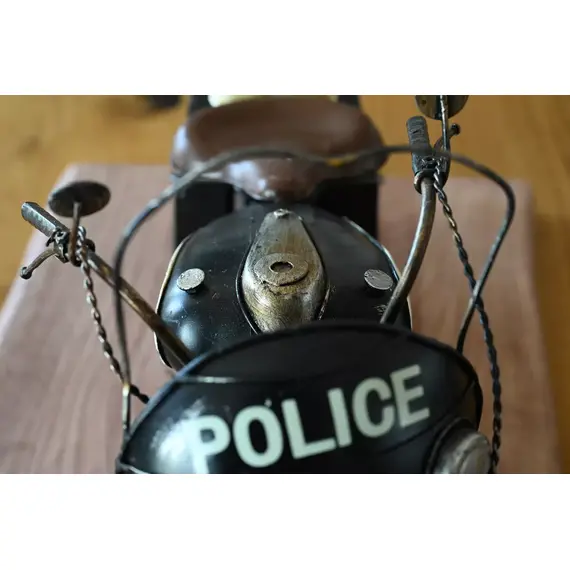 Replika motocykla policyjnego w stylu retro - limitowana edycja, prezent dla policjanta