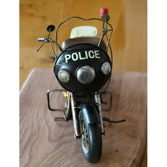 Replika motocykla policyjnego w stylu retro - limitowana edycja, prezent dla policjanta
