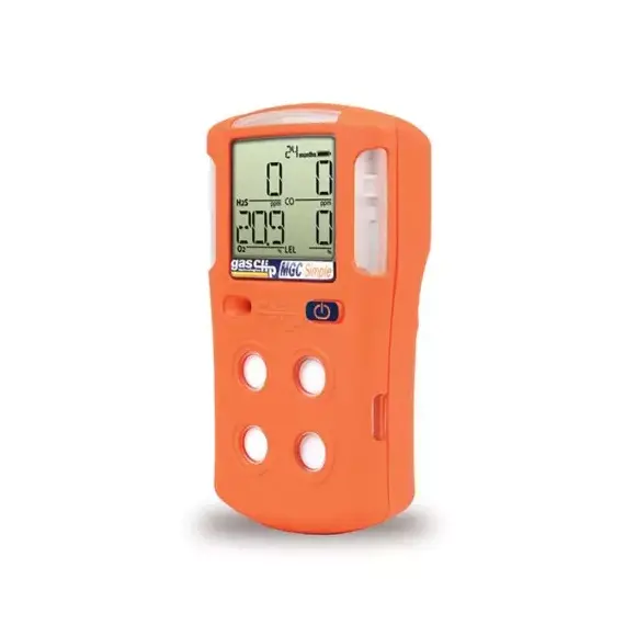 Multi Gas Clip Simple Plus – widok z boku – wytrzymała obudowa IP68, odporna na wodę, pył i ekstremalne temperatury.