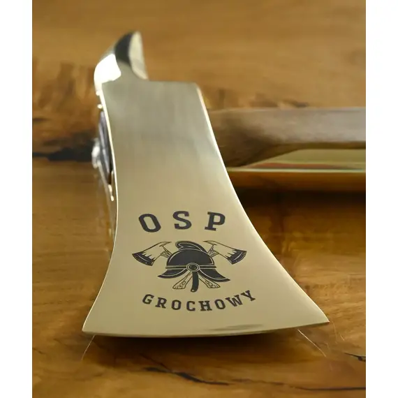 Prezent dla strażaka - ozdobny topór z logo