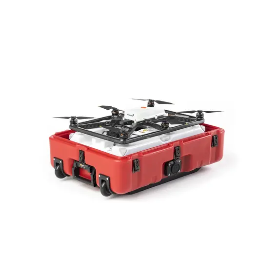 Dron na uwięzi Fotokite Sigma w walizce transportowej