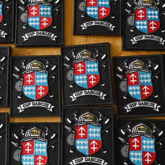 Haftowane naszywki strażackie - personalizowane naszywki na rzep z własnym logo