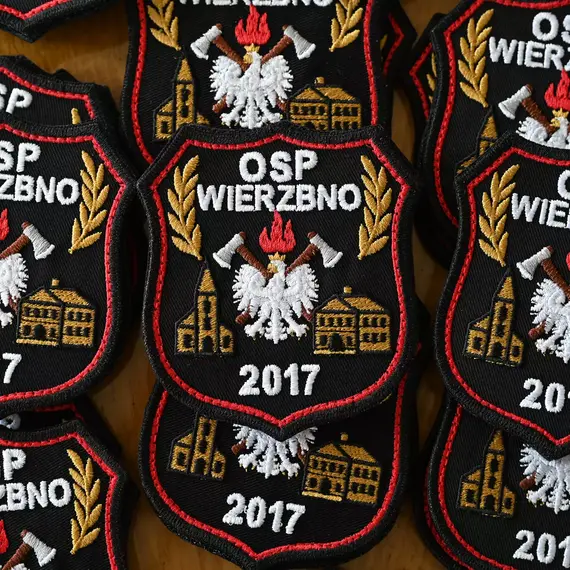 Haftowane naszywki strażackie - personalizowane naszywki na rzep z własnym logo