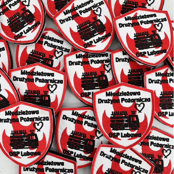 Haftowane naszywki strażackie - personalizowane naszywki na rzep z własnym logo