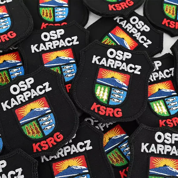 Haftowane naszywki strażackie - personalizowane naszywki na rzep z własnym logo