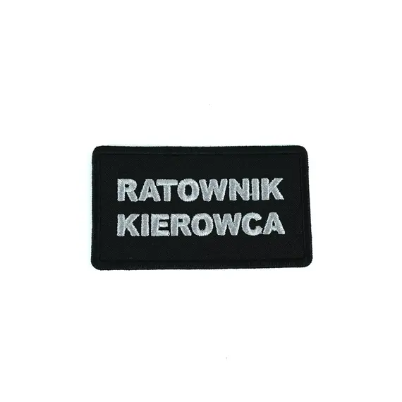 Naszywka strażacka funkcyjna haftowana - srebrny kolor, trwała i odporna