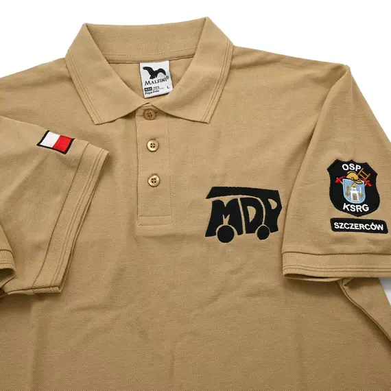 Koszulka polo strażacka z haftem logo jednostki - OSP / PSP / WSP