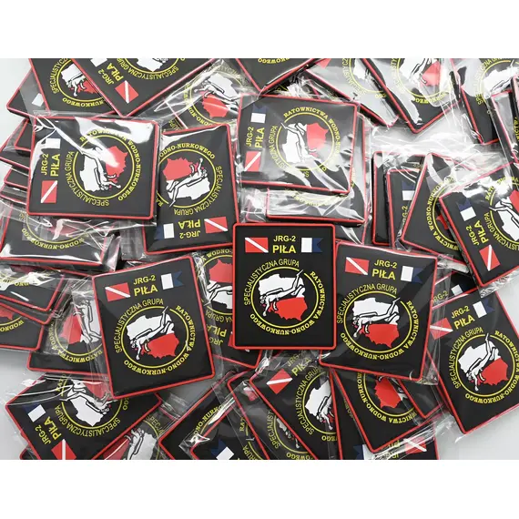 Naszywki strażackie PCV - personalizowane z logo jednostki