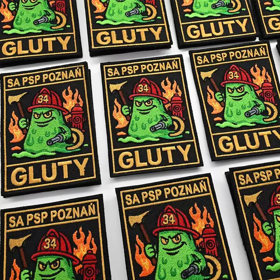 Haftowane naszywki strażackie - personalizowane naszywki na rzep z własnym logo