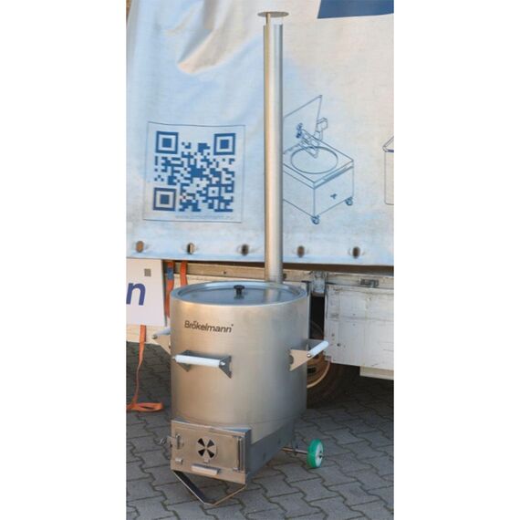 Kocioł polowy 90 litrów fi 600x860/2090 mm zasilany drewnem
