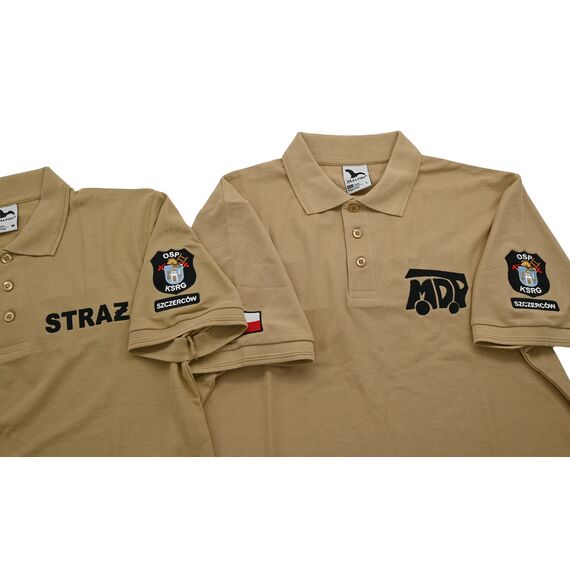 Koszulka polo strażacka z haftem logo jednostki - OSP / PSP / WSP